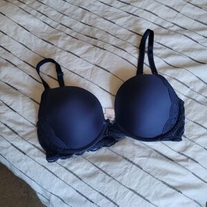 34D Dark Blue Lace Push Up VS Bra